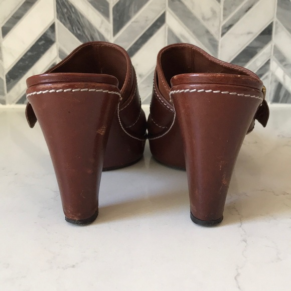 Y2K Vintage Coach Candace leather heel mule Clog - Picture 4 of 10